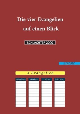 bokomslag Die vier Evangelien auf einen Blick