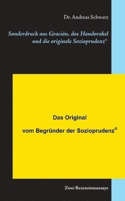 bokomslag Sonderdruck aus Gracián, das Handorakel und die originale Sozioprudenz(R)