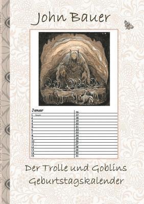Elizabeth M Potter, John Bauer - Trolle und Goblins Geburtstagskalender, Häftad