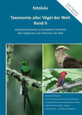 Taxonomie aller Vögel der Welt - Band II