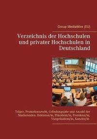 bokomslag Verzeichnis der Hochschulen und privater Hochschulen in Deutschland