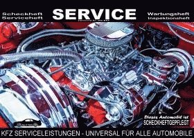 bokomslag Universal KFZ Inspektionsheft Serviceheft Wartungsheft Serviceleistungen Scheckheft