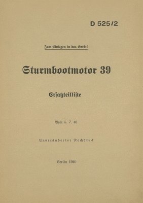 D 525/2 Sturmbootmotor 39 - Ersatzteilliste 1