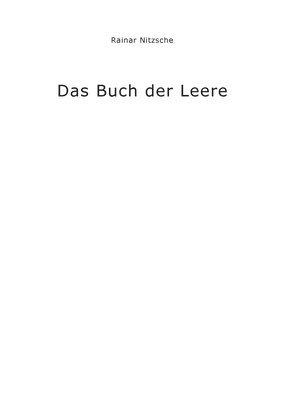 bokomslag Buch der Leere