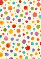 Notizbuch A4 kariert - Bunte Punkte / Konfetti - FSC Papier - Geschenkidee