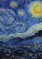 Notizbuch A5, Notebook A5 - Vincent van Gogh 'Sternennacht' Notizbuch A5 kariert - 100 Seiten 90g/m² - Soft Cover - FSC Papier, Häftad