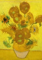 Notizbuch A4 blanko - Hardcover Motiv Sonnenblumen Vincent van Gogh - 100 Seiten - FSC Papier