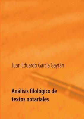 bokomslag Analisis filologico de textos notariales