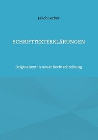bokomslag Schrifttexterklärungen