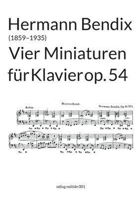 bokomslag Vier Miniaturen op. 54