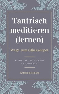 bokomslag Tantrisch meditieren lernen, Wege zum Glucksdepot