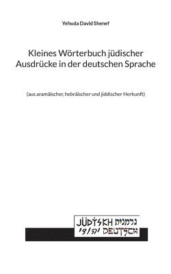 bokomslag Kleines Wörterbuch jüdischer Ausdrücke in der deutschen Sprache