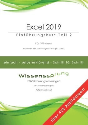 bokomslag Excel 2019 - Einfuhrungskurs Teil 2