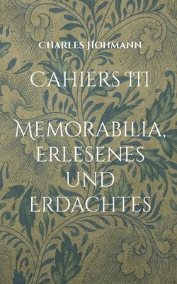 Cahiers III 1