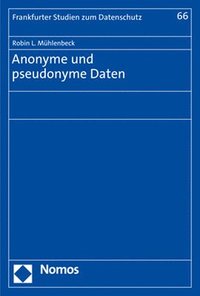 bokomslag Anonyme Und Pseudonyme Daten