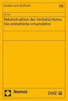 bokomslag Rekonstruktion Des Verbotsirrtums: Die Einheitliche Irrtumslehre