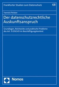 bokomslag Der datenschutzrechtliche Auskunftsanspruch