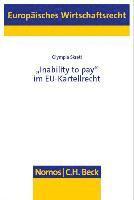 bokomslag 'Inability to pay' im EU-Kartellrecht