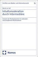 bokomslag Inhaltsmoderation durch Intermediäre