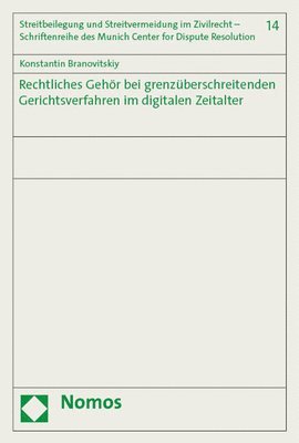 bokomslag Rechtliches Gehor Bei Grenzuberschreitenden Gerichtsverfahren Im Digitalen Zeitalter
