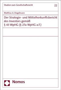 bokomslag Der Strategie- Und Mittelherkunftsbericht Des Investors Gemass 43 Wphg ( 27a Wphg A.F.)