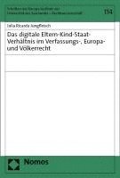 bokomslag Das Digitale Eltern-Kind-Staat-Verhaltnis Im Verfassungs-, Europa- Und Volkerrecht