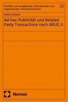 bokomslag Ad-Hoc-Publizitat Und Related Party Transactions Nach Arug II