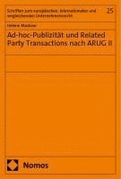 Ad-Hoc-Publizitat Und Related Party Transactions Nach Arug II 1