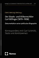 bokomslag Der Staats- und Völkerrechtler Carl Bilfinger (1879-1958)