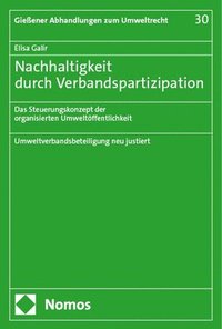 bokomslag Nachhaltigkeit Durch Verbandspartizipation: Das Steuerungskonzept Der Organisierten Umweltoffentlichkeit