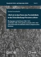 bokomslag 'Weil wir in dem Toten eine Persönlichkeit, in den Toten überhaupt Personen achten'