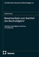 Antonia Taute - Beweisverbote zum Nachteil des Beschuldigten?, Inbunden