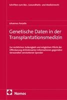 Johannes Porzelle - Genetische Daten in der Transplantationsmedizin, Inbunden