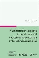 bokomslag Nachhaltigkeitsaspekte in der aktien- und kapitalmarktrechtlichen Unternehmenspublizität