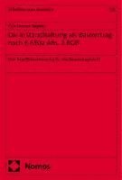 bokomslag Die Instandhaltung als Bauvertrag nach § 650a Abs. 2 BGB