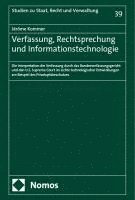 bokomslag Verfassung, Rechtsprechung und Informationstechnologie