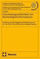 bokomslag Entscheidungsnützlichkeit von Nachhaltigkeitsinformationen