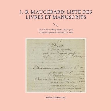 bokomslag J.-B. Maugrard