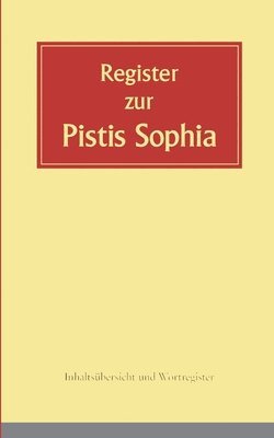 Andreas Döhrer - Register zur Pistis Sophia, Häftad