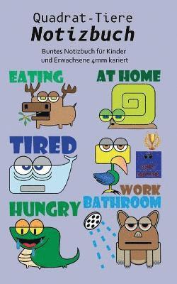 bokomslag Quadrat-Tiere Notizbuch
