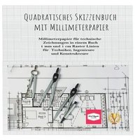 bokomslag Quadratisches Skizzenbuch mit Millimeterpapier