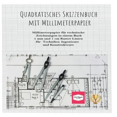 Kurt Heppke - Quadratisches Skizzenbuch mit Millimeterpapier, Häftad