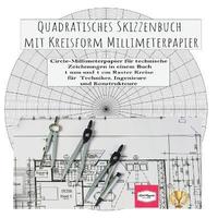 bokomslag Quadratisches Skizzenbuch mit Kreisform Millimeterpapier