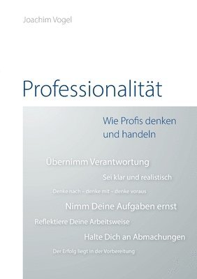 Joachim Vogel - Professionalität, Häftad