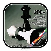 bokomslag 200+ chess puzzles, puzzles d'checs, rompecabezas de ajedrez, Schachrtsel, lamiglowki szachowe, schaak puzzels, sxakenigmoj