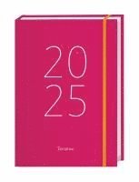 bokomslag Tages-Kalenderbuch A6, pink 2025