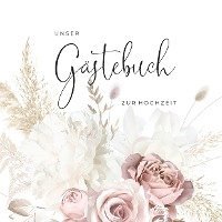 Gästebuch zur Hochzeit romantische Boho-Rosen 1