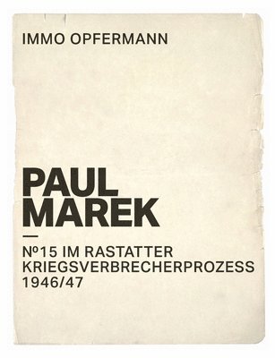 bokomslag Paul Marek