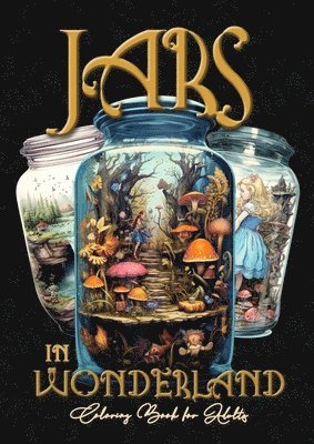 Jars in Wonderland Grayscale Coloring Book for Adults - Jars Coloring Book 1