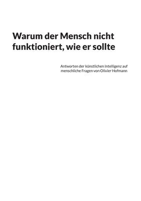 bokomslag Warum der Mensch nicht funktioniert, wie er sollte